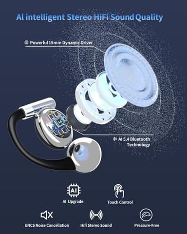 AI Translation Earbuds Real Time, 3-in-1 Translator Earbuds 144 Languages, Audifonos Traductores Inglés Español, Bluetooth 5.4 Wireless Open Ear Spanish Translation Earphones for Travel and Business - Image 5