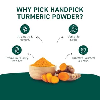 HANDPICK, Turmeric Powder with Curcumin (397g/14oz) Lab Tested for Heavy Metal | Gluten Free | Made from Turmeric Root | Raw Turmeric Powdered from India - Image 3