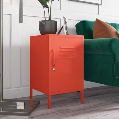 Novogratz Cache Metal Locker End Table, Orange - Image 4