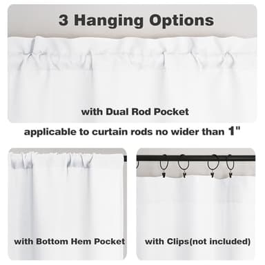 Chyhomenyc White Curtains 120 Inch Length 2 Panels Set, Faux Linen Textured Light Filtering Soft Airy Farmhouse Curtain Drapes Ceiling to Floor for Large Window, 50Wx120L - Image 4