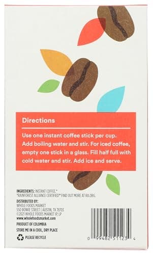 365 by Whole Foods Market, Instant Espresso, Dark Roast, 25 Single Serve Coffee Sticks, 2.65 Ounces - Image 2