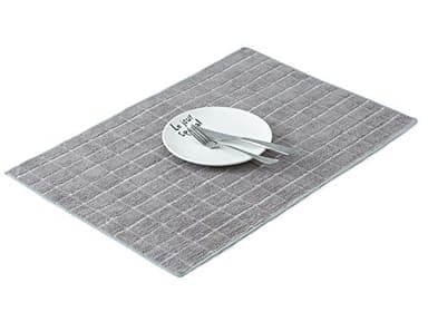 Microfiber Dish Towels - Soft, Super Absorbent and Lint Free Kitchen Towels - 8 Pack (Lattice Designed Gray Colors) - 26 x 18 Inch - Image 5