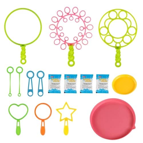 Bubble Wands kit Party Favors for Kids Bulk Toys Party Supplies Christmas Birthday Wedding Bath Time Gifts for Boys Girls (Various) - Image 1