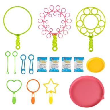 Bubble Wands kit Party Favors for Kids Bulk Toys Party Supplies Christmas Birthday Wedding Bath Time Gifts for Boys Girls (Various) - Image 1