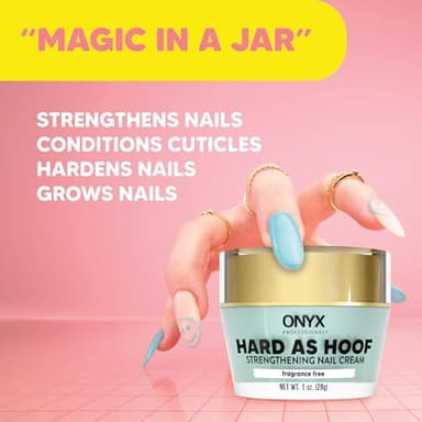 Onyx Professional Hard As Hoof Nail Strengthening Cream, Unscented - Nail Growth & Conditioning Cuticle Cream Stops Splits, Chips, Cracks & Strengthens Nails, 1 oz - Image 3