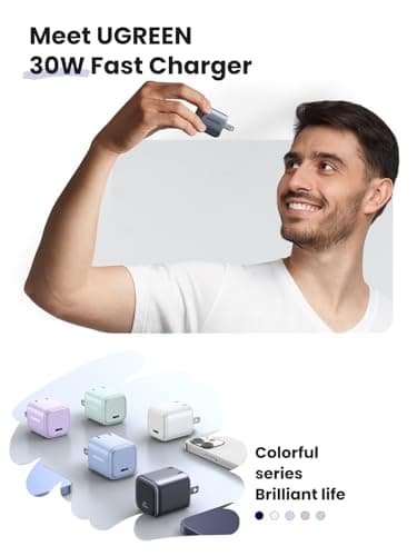 UGREEN 30W USB C Charger for iPhone 17, Nexode Foldable GaN PPS Compact Fast Wall Charger Block, USB-C Power Adapter for iPhone 17/16/15/14, Galaxy S25/S24/S23/S22 (Black) - Image 3