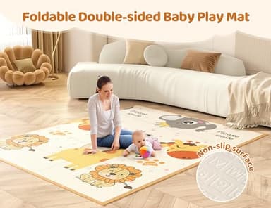 CoziBB Baby Playpen with Mat, 71" × 59" Extra Large Playpen for Toddler, Play Yard, Baby Fence Play & Sleep Area for Indoor & Outdoor - Image 3