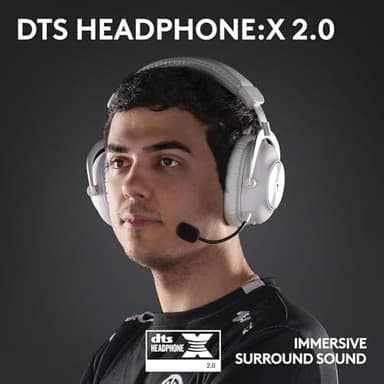 Logitech G PRO X 2 Lightspeed Wireless Gaming Headset: Detachable Boom Mic, 50mm Graphene Drivers, DTS:X Headphone 2.0—7.1 Surround, Bluetooth/USB/3.5mm Aux, for PC, PS5, PS4 - White (Renewed) - Image 7