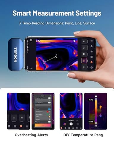 TOPDON TC001 Thermal Camera for Android, Super IR 512x384 High Resolution, Thermal Imaging Camera, Thermal Imager - Optimized Temperature Accuracy, Works for Smartphones and Tablets & PC(not for iOS) - Image 7