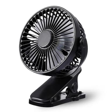 Portable Clip on Fan, Rechargeable USB Desk Fans, Stroller Fan With TYPE-C Port 360° Rotatable Personal Small Mini Table Fan for Home Office Car Seat Crib Camping - Image 1