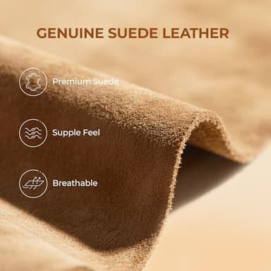 DREAM PAIRS Ankle Winter Mini Boots for Women Genuine Suede Faux Fur Lining Water Resistant Warm Snow Boots Slip On Memory Foam Comfort Booties FuzzyClassic,Size 7.5,Chestnut,SDSB2405W - Image 3