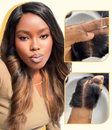 Mlip 5x5 HD Lace Closure Body Wave, 0.10mm Ultra Thin Invisible Swiss Lace, Skinlike Real HD Lace Melt into Skin Perfectly, Pre-plucked Natural Hairline, Raw Indian Human Hair 20 Inches - Image 3