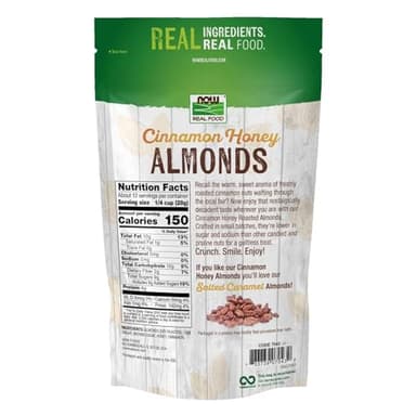 NOW Foods, Cinnamon Honey Coated Almonds, Crafted in Small Batches, 12-Ounce (340 g) - Image 3