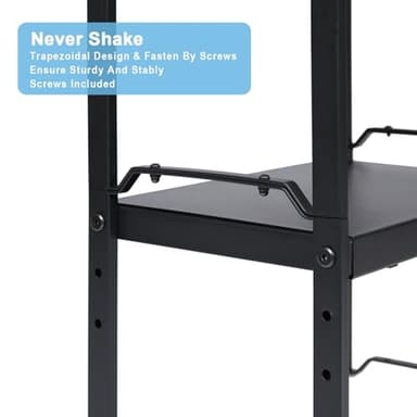 25.5 Inches 2 Pack Expandable Cabinet Shelves, Stackable Shelf Organizer for Kitchen Cabinet Countertop Storage, Adjustable Counter Cupboard Pantry Organizer Shelf Rack Stand Riser, Black - Image 9