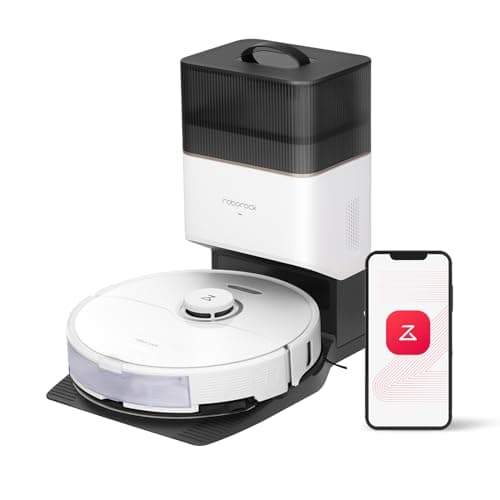 roborock S8+ Robot Vacuum, Sonic Mop with Self-Empty Dock, Stores up to 60-Days of Dust, Auto Lifting Mop, Ultrasonic Carpet Detection, 6000Pa Suction, White - Image 1