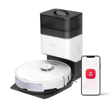 roborock S8+ Robot Vacuum, Sonic Mop with Self-Empty Dock, Stores up to 60-Days of Dust, Auto Lifting Mop, Ultrasonic Carpet Detection, 6000Pa Suction, White - Image 1