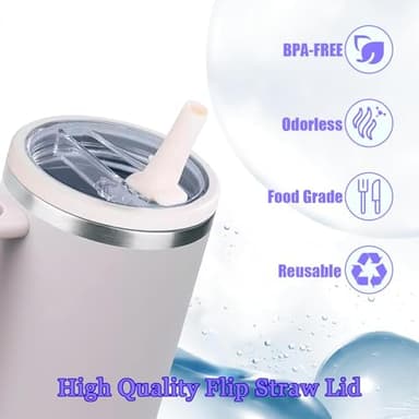 Aooiiysd 2 Pack Stanley Lid Replacement 40 oz, for Stanley Quencher H2.0 Cup Accessories, Spill-Proof Design, High-End Heat-Resistant Material (Milk White) - Image 6