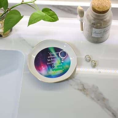 HOME SMILE Mother's Day Gifts for Nana From Grandkids Unique - I Love You Grandma Jewelry Ring Dish Tray with Dynamic Pattern Shifts for Grandmother - Image 4