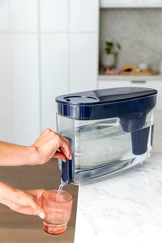 LifeStraw Home– Water Filter Dispenser, 18-Cup, Midnight Blue, BPA Free for Protection Against tap Water contaminants Including Bacteria, parasites, microplastics, Lead, Mercury, and Other Chemicals - Image 7