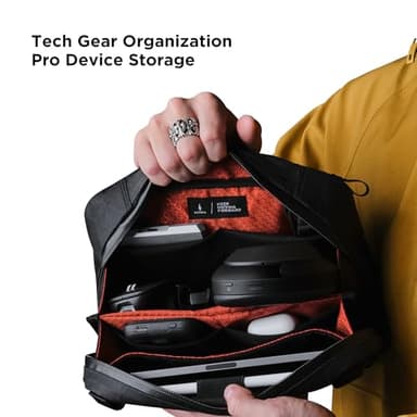 ALPAKA Elements Tech Case Max X-Pac VX21 - Keeps You Clutter-Free - Transforms into Sling Bag with Adjustable Strap, Weatherproof Fabric fits iPad Mini Series, Black - Image 4