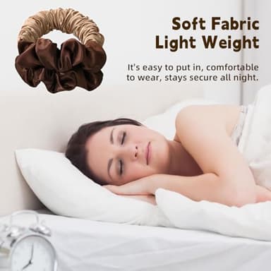 2 Pack Heatless Hair Curler Overnight to Sleep In,Heatless Curling Scrunchie for Women Soft Silk Lazy Rollers Headband for Long Hair Overnight.(Brouwn+Brown Leopard) - Image 5