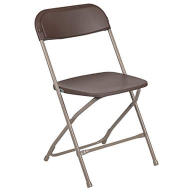 Flash Furniture Hercules Series Plastic Folding Chair Brown - 10 Pack 650LB Weight Capacity Comfortable Event Chair-Lightweight Folding Chair - Image 11