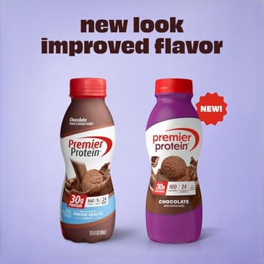 Premier Protein Shake, Chocolate, 30g Protein 1g Sugar 24 Vitamins Minerals Nutrients to Support Immune Health, 11.5 fl oz (Pack of 12) - Image 2