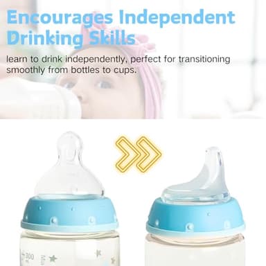 4 Pack Replacement Silicone Spout Compatible with NUK Active and Learner Cups, Clear Silicone Dishwasher Safe No Spill BPA Free Nipple Replacement Spouts - Image 5