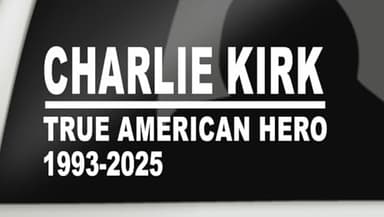 Charlie Kirk True American Hero, RIP Charlie Kirk Bumper Sticker, Thank You for Your Service Charlie, Fly High Charlie Decal Vinyl Sticker Auto Car Truck Wall Laptop White, H 3 by L 8 Inches