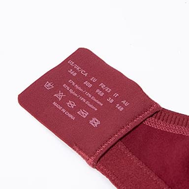 Deyllo Women's Full Coverage Plus Size Comfort Minimizer Bra Wirefree Non Padded(Red,48C) - Image 7