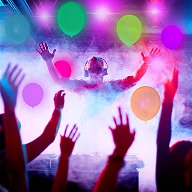 100 Pcs UV Neon Balloons ,Neon Glow Party Balloons UV Black Light Balloons Glow in the dark for Birthday Decorations Wedding Glow Party Supplies Blacklight Reactive Fluorescent Balloons - Image 8