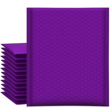 UCGOU Bubble Mailers 8.5x12 Inch Purple 25 Pack Usable Size 8.5x11 Poly Padded Envelopes #2 Medium Mailing Opaque Packaging Postal Self Seal Waterproof Boutique Shipping Bags for Clothes Makeup - Image 1