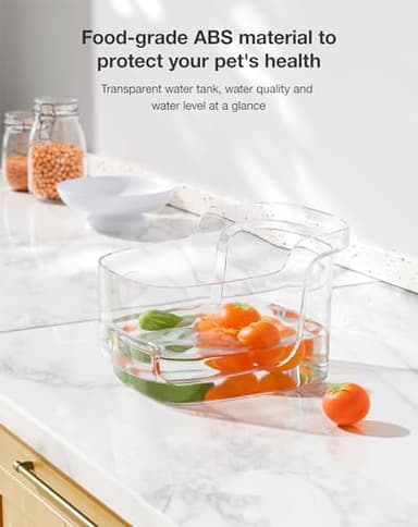 PETGUGU Cat Water Fountain, Automatic Water Dispenser, 2L Pet Water Fountain Transparent Water Tank, 8 Layers Filters Cat Fountain Dog Water Fountain Wireless Pump 2.4G WiFi PF1L - Image 6