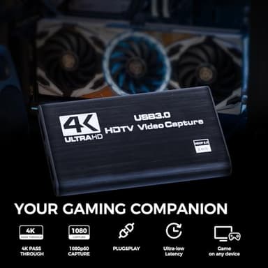 4K HDMI Capture Card for Streaming & Gaming, USB 3.0 Audio Video Capture Device 1080P 60FPS, Low Latency, HDMI Loop Out, Capture Card for PS5, Xbox, Nintendo Switch, PC, Mac, OBS - MSP231 - Image 2