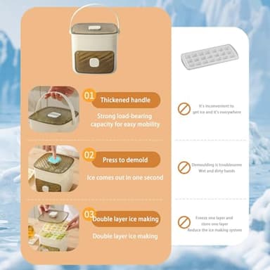 Portable Countertop Ice Maker Machine, 8 Cubes in 10 Mins, Ice Maker Countertop Ice Machine, Compact for Home/Camping/Office Bar/Party/Car (Purple+1pc car Cable) - Image 8