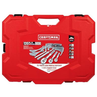 CRAFTSMAN Mechanics Tool Set, 1/4, 1/2 and 3/8 Inch Drive, 135 Piece (CMMT12124) - Image 6