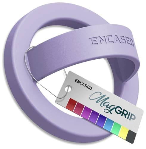 Encased Magnetic Phone Grip Holder (Compatible with MagSafe) Thin Silicone Finger Loop Ring for iPhone (Periwinkle) - Image 1