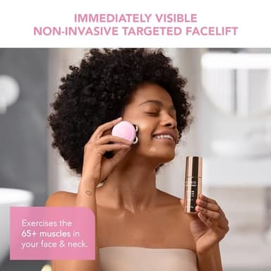FOREO Firm & Fabulous BEAR mini + Serum Serum Serum 1 Oz Anti aging Starter Kit- Microcurrent Facial Device- Instant Face Lift- Double Chin Eliminator- Facial Skin Care Products- Gift Set- Pearl Pink - Image 2