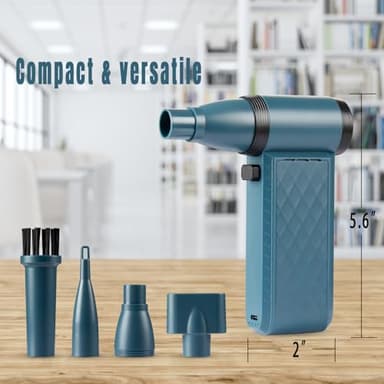 VEELAM Air Duster Air Blower, Compressed Air Duster Electric, Handheld Violent Mini Fan for Computer Keyboard Electronics Car Clean,130000RPM - Image 5