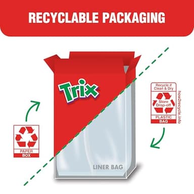 Trix Breakfast Cereal, 6 Fruity Shapes, Made with Whole Grain, Large Size, 13.9 oz - Image 8