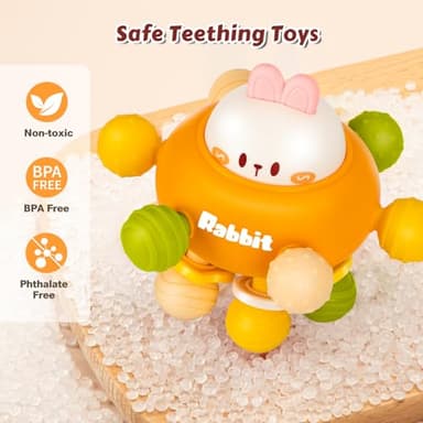 Baby Teething Toys, Baby Teethers Montessori Sensory Toys for 0-6-12 Months, Gifts for 1 Year Old Boys Girls Infant Newborn 0 3 6 9 12 18 Months Toys - Image 6