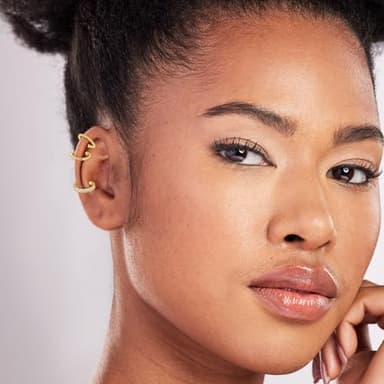 Gold Ear Cuffs Non Piercing Three Cartilage Earrings for Women Hypoallergenic Cuff Earrings with Cubic Zirconia for Gift - Image 6