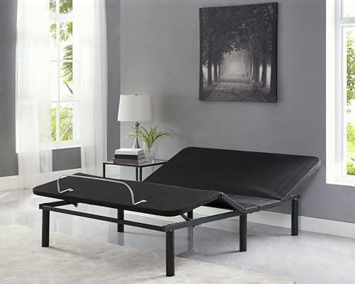 Naomi Home Serenity Full Adjustable Bed Base, Zero Gravity, Wireless Remote, USB Ports, 800 lb Capacity, Black Metal Frame, Easy Assembly for Enhanced Comfort and Relaxation - Image 1