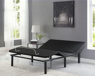 Naomi Home Serenity Full Adjustable Bed Base, Zero Gravity, Wireless Remote, USB Ports, 800 lb Capacity, Black Metal Frame, Easy Assembly for Enhanced Comfort and Relaxation - Image 1
