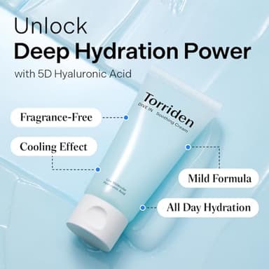 Torriden DIVE IN Hyaluronic Acid Soothing Cream Tube Type 100ml (3.38 fl. oz) | Revitalizing Facial Moisturizer for Sensitive and Dry Skin | Hyaluronic Acid, Panthenol, Allantoin - Image 2