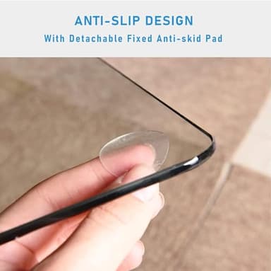 GLSLAND 46" x 55" Tempered Glass Chair Mat Heavy-Duty Floor Protector for Carpet & Hard Floors Scratch-Resistant Clear Office Mat 1/5" Clear - Image 5