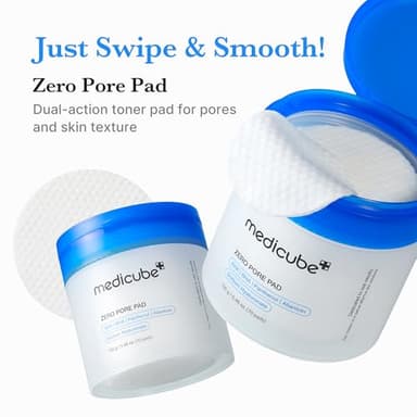 Medicube Zero Pore Pads 2.0, Dual-Textured Facial Toner Pads for Exfoliation and Pore Care with 4.5% AHA Lactic Acid & 0.45% BHA Salicylic Acid, Ideal for All Skin Types, Korean Skin Care (70 units) - Image 3