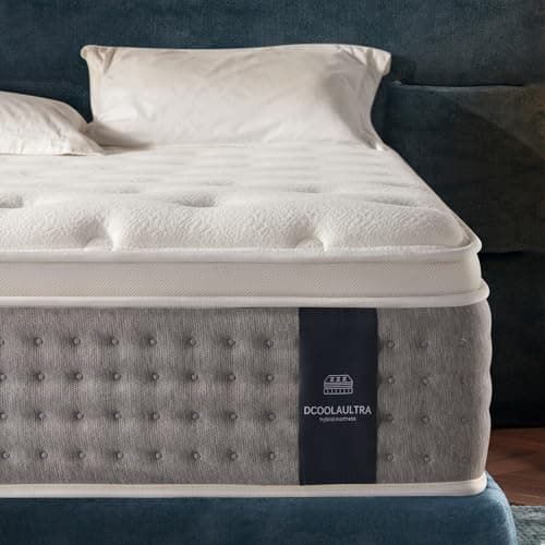 DCOOLAULTRA Twin Mattress 10 Inch,Medium Firm Hybrid with Memory Foam& Individually Wrapped Pocket Coils for Support,CertiPUR-US Certified,Fiberglass-Free - Image 1