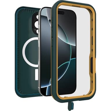 OtterBox iPhone 16 Pro FRĒ Series Waterproof Case with MagSafe (Designed by LifeProof) - Sagebrush Green, Waterproof, 60% Recycled Plastic, Sleek and Stylish - Image 3