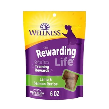 Wellness Rewarding Life Dog Treats, Training Treat, Grain Free, Soft Lamb & Salmon (6 Ounce Bag) - Image 1